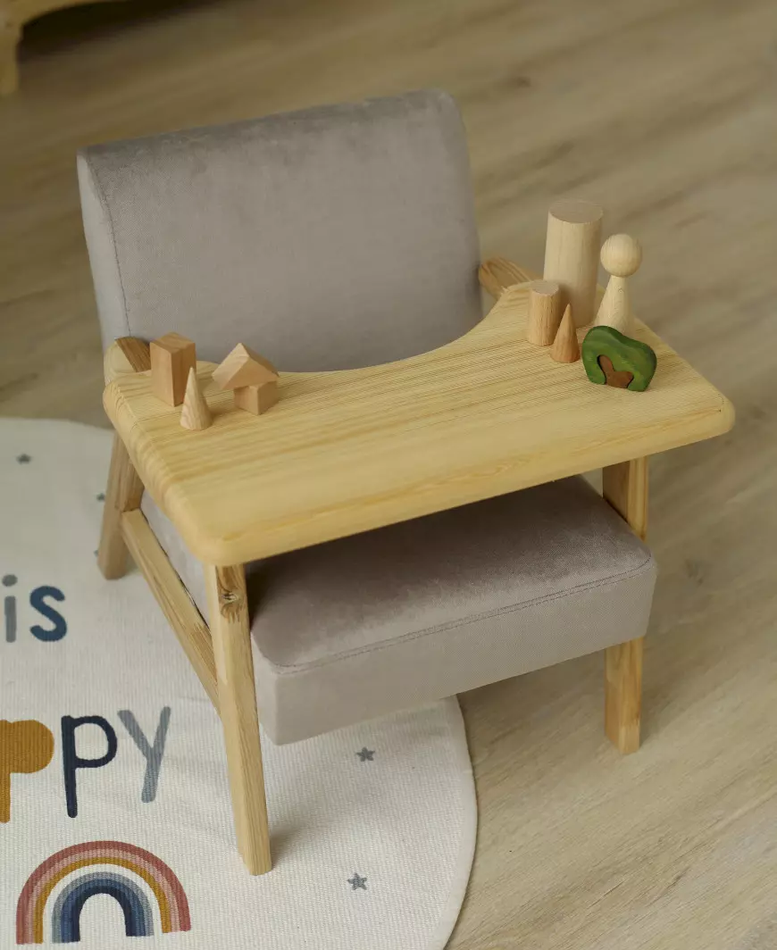 Детское кресло Toptop с деревянными подлокотниками из ясеня