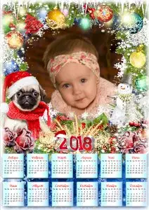 Новогодние календари 2021 с Вашим фото А3 на бумаге